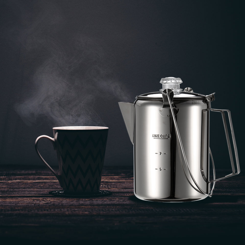 Stainless Steel Camping Coffee Percolator 9 Cup by HitMyNeed