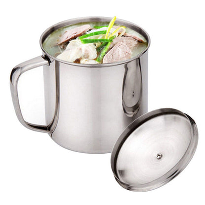 Stainless Steel Camping Cup with Lid 480ml by HitMyNeed