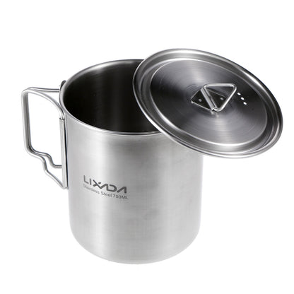 Stainless Steel Camping Mug and Cooking Pot 750ml by HitMyNeed