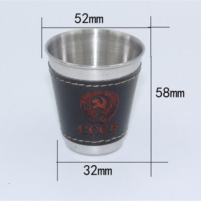 Stainless Steel Camping Shot Glass Set with Pouch by HitMyNeed