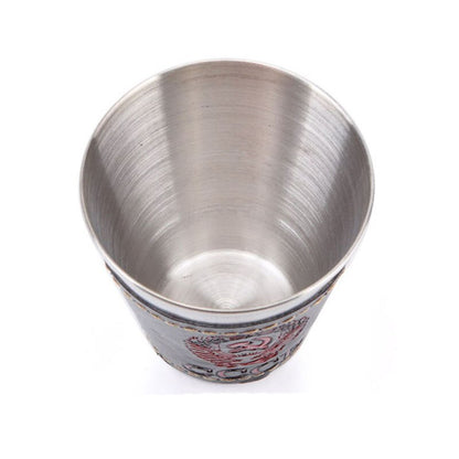 Stainless Steel Camping Shot Glass Set with Pouch by HitMyNeed