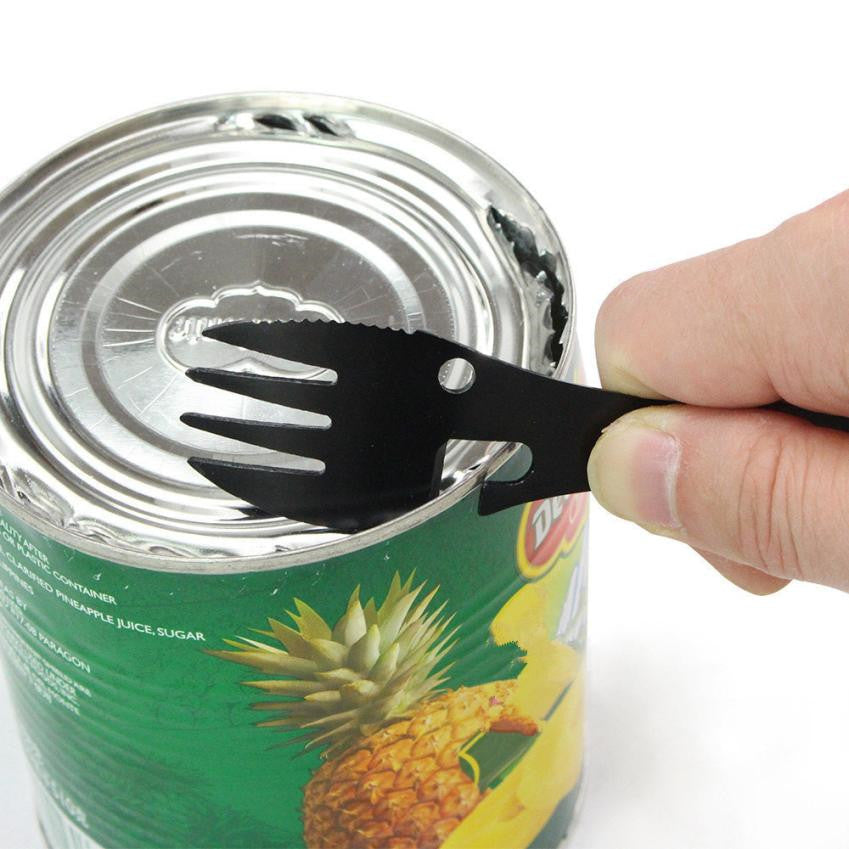 Stainless Steel Camping Spork with Opener Tools by HitMyNeed