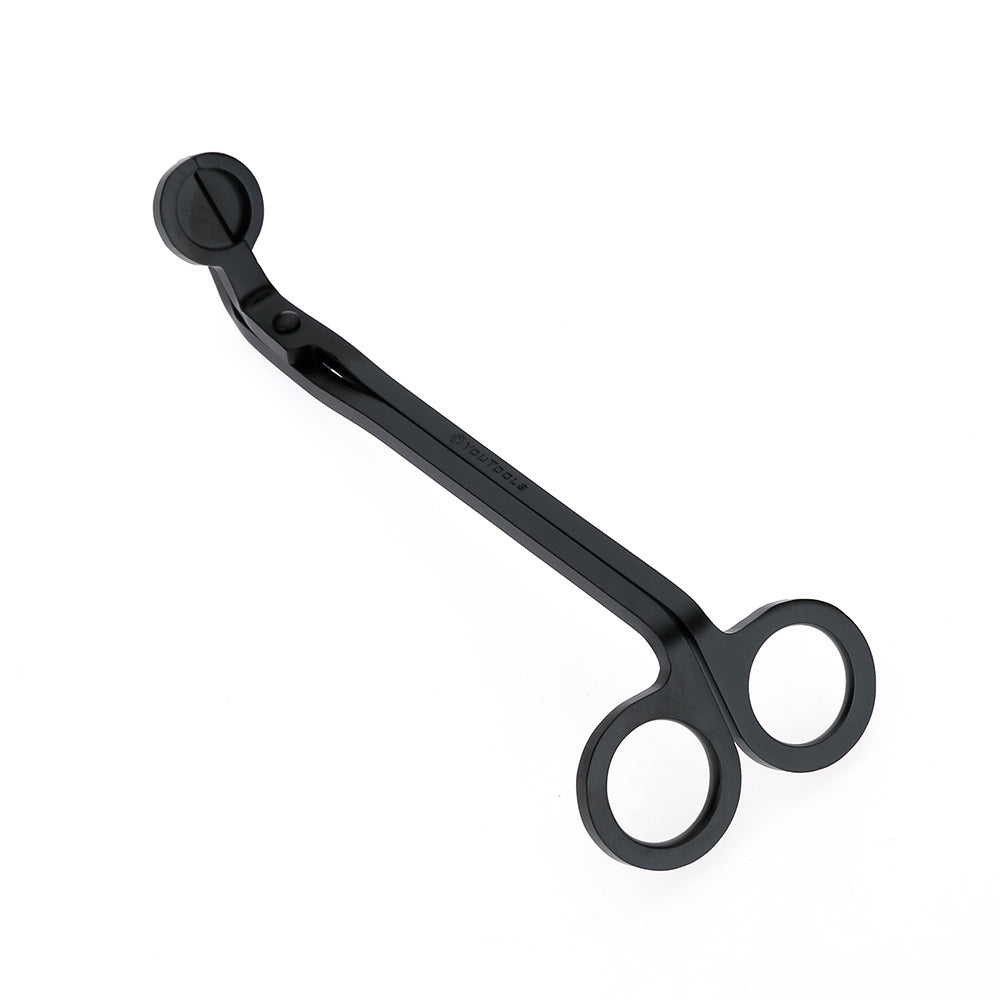 Stainless Steel Candle Wick Trimmer Scissors black by HitMyNeed