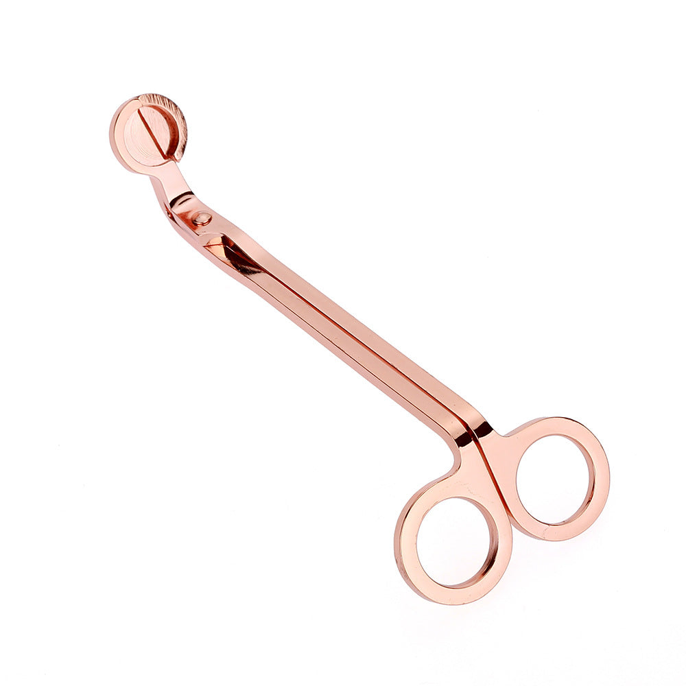 Stainless Steel Candle Wick Trimmer Scissors rose-gold by HitMyNeed