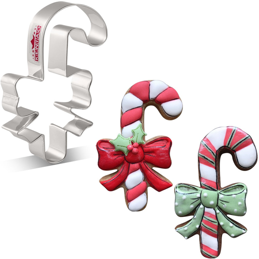 Stainless Steel Candy Cane Cookie Cutter 11cm by HitMyNeed
