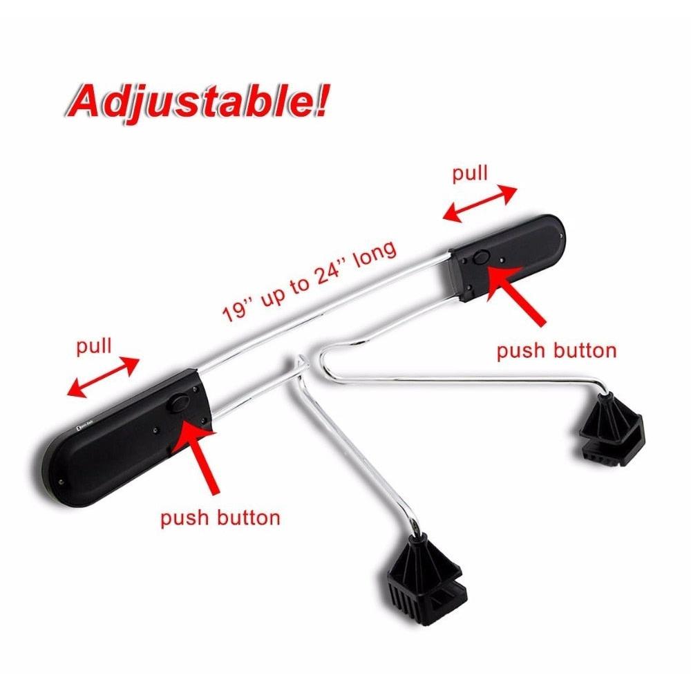 Stainless Steel Car Coat Hanger with Adjustable Bar by HitMyNeed