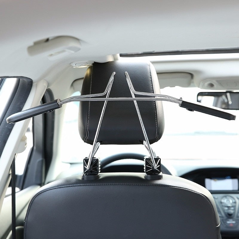 Stainless Steel Car Coat Hanger with Adjustable Bar by HitMyNeed