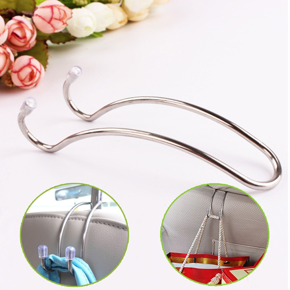 Stainless Steel Car Headrest Hook Holder by HitMyNeed