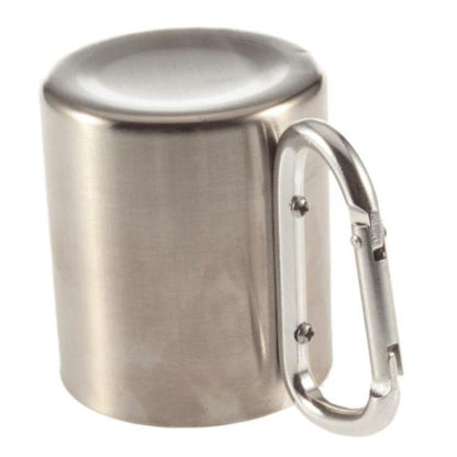Stainless Steel Carabiner Hook Mug 220ml by HitMyNeed