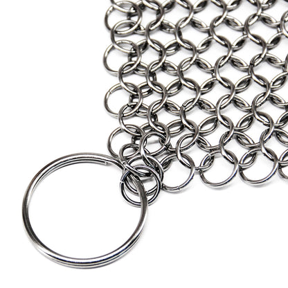 Stainless Steel Cast Iron Pan Cleaner Chainmail 10x10cm by HitMyNeed