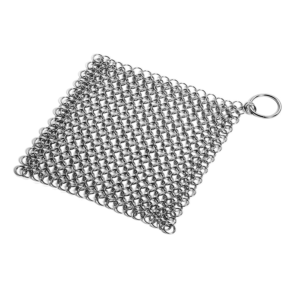 Stainless Steel Cast Iron Pan Cleaner Chainmail 20x20cm by HitMyNeed