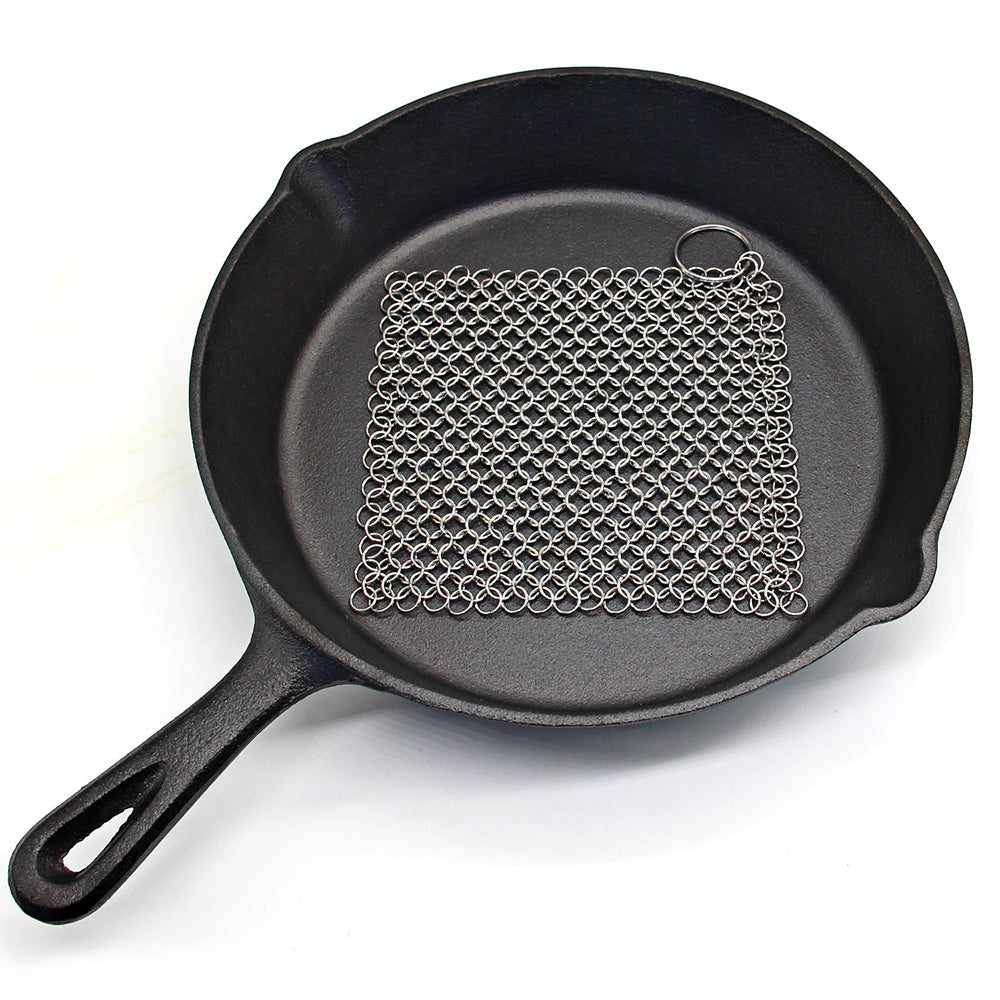 Stainless Steel Cast Iron Pan Cleaner Chainmail by HitMyNeed