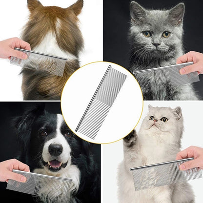 Stainless Steel Cat Grooming Comb Dual-Sided by HitMyNeed