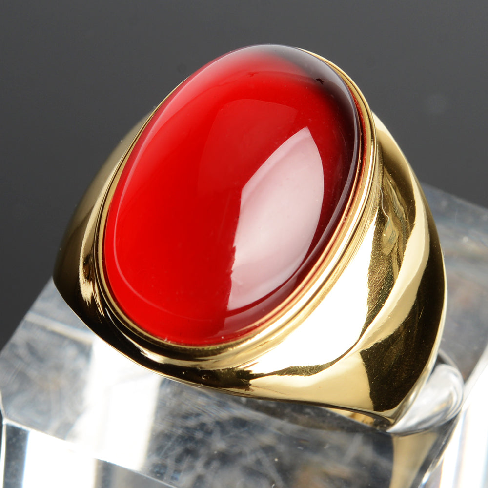 Stainless Steel Cat's Eye Stone Ring by HitMyNeed