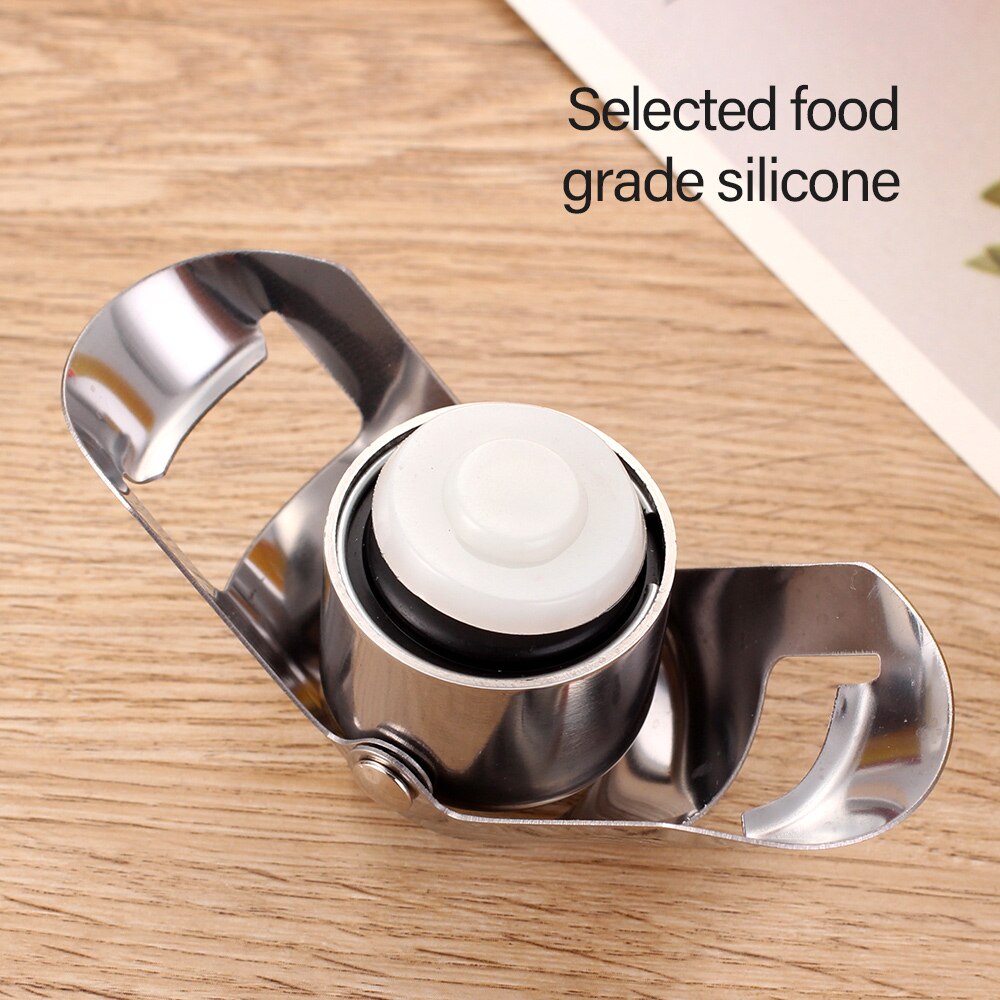 Stainless Steel Champagne Bottle Stoppers (Set of 3) by HitMyNeed