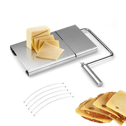 Stainless Steel Cheese Slicer with Wire Cutting Board by HitMyNeed