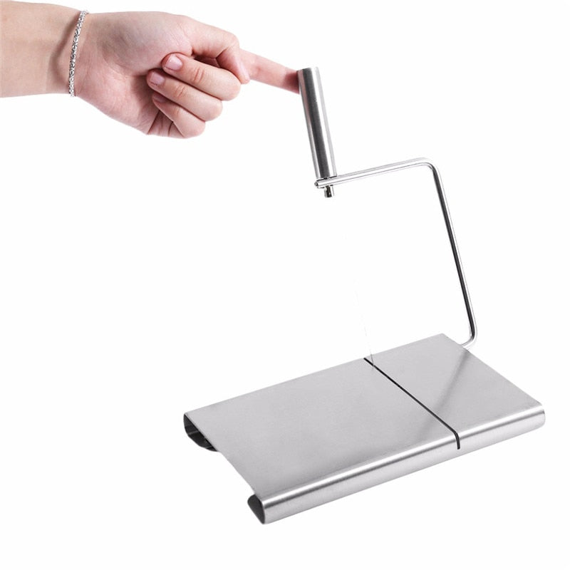 Stainless Steel Cheese Slicer with Wire Cutting Board by HitMyNeed