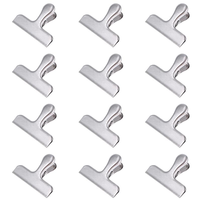 Stainless Steel Chip Clips Set (12 Pack) by HitMyNeed