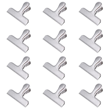 Stainless Steel Chip Clips Set (12 Pack) by HitMyNeed