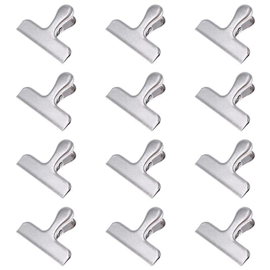 Stainless Steel Chip Clips Set (12 Pack) by HitMyNeed
