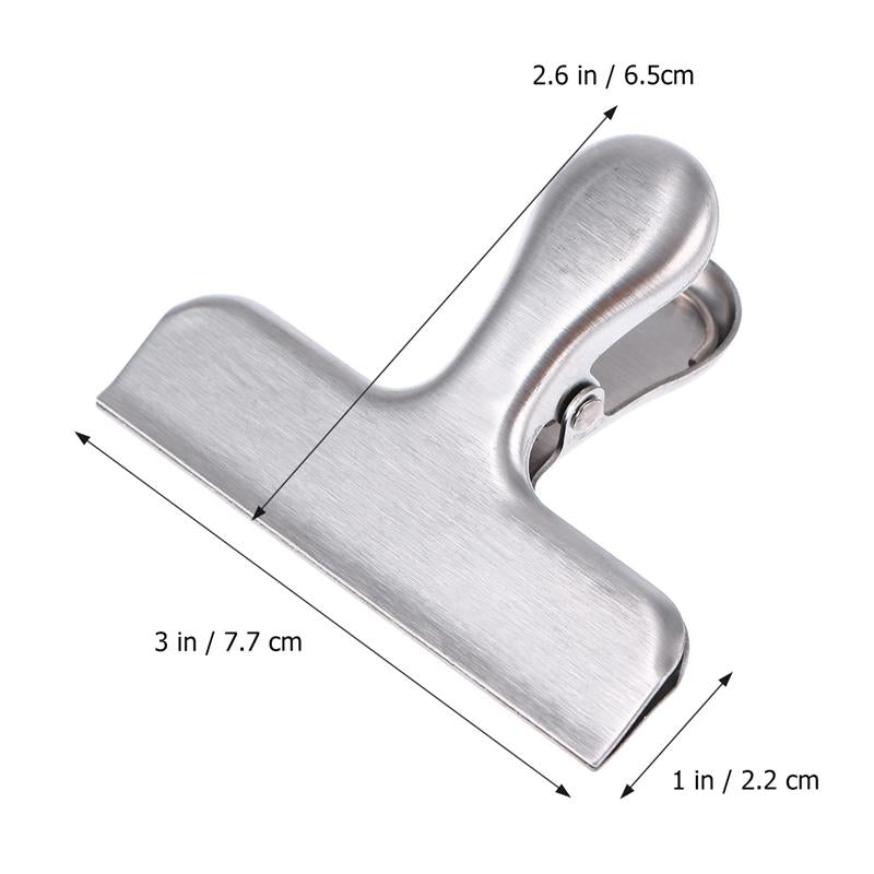 Stainless Steel Chip Clips Set (12 Pack) by HitMyNeed