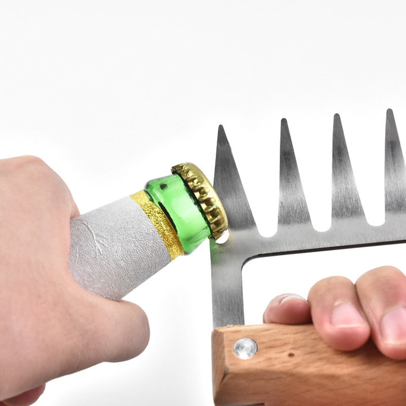 Stainless Steel Claw Meat Shredders with Wood Handle by HitMyNeed
