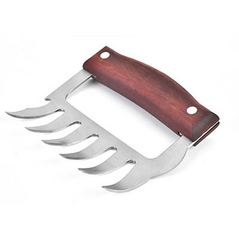 Stainless Steel Claw Meat Shredders with Wood Handle by HitMyNeed