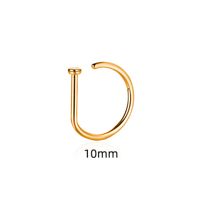 Stainless Steel Clip-On Nose Ring gold-1pcs-200003764 by HitMyNeed