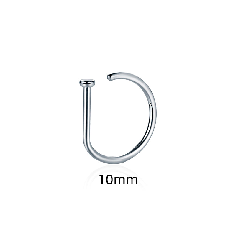 Stainless Steel Clip-On Nose Ring silver-1pcs-200003762 by HitMyNeed