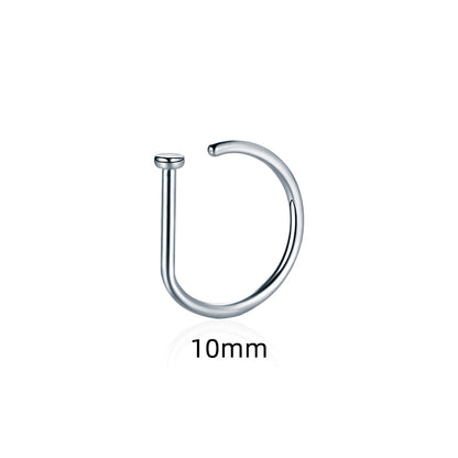 Stainless Steel Clip-On Nose Ring silver-1pcs-200003762 by HitMyNeed