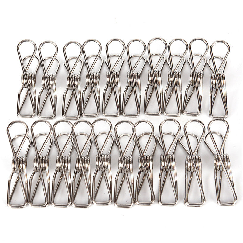 Stainless Steel Clothesline Pins (Set of 20) by HitMyNeed