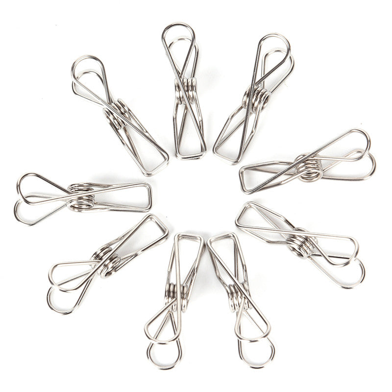 Stainless Steel Clothesline Pins (Set of 20) by HitMyNeed