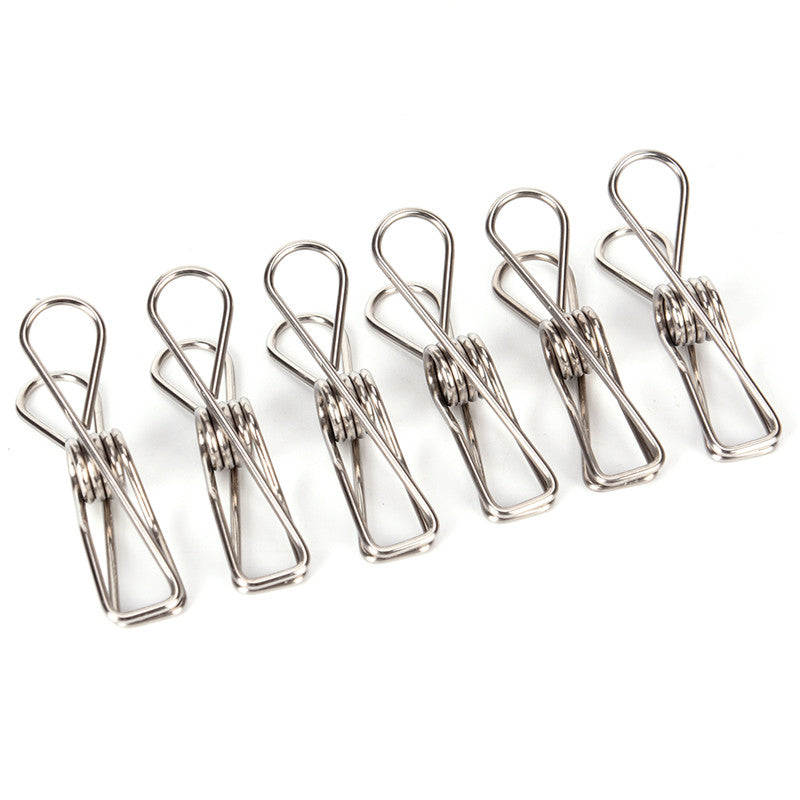 Stainless Steel Clothesline Pins (Set of 20) by HitMyNeed