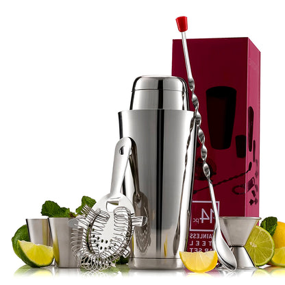 Stainless Steel Cocktail Shaker Bar Tool Set by HitMyNeed