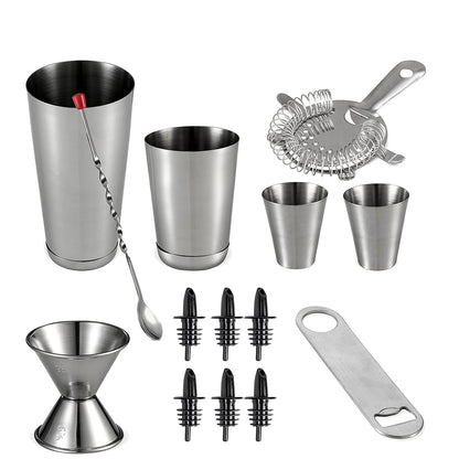 Stainless Steel Cocktail Shaker Bar Tool Set by HitMyNeed