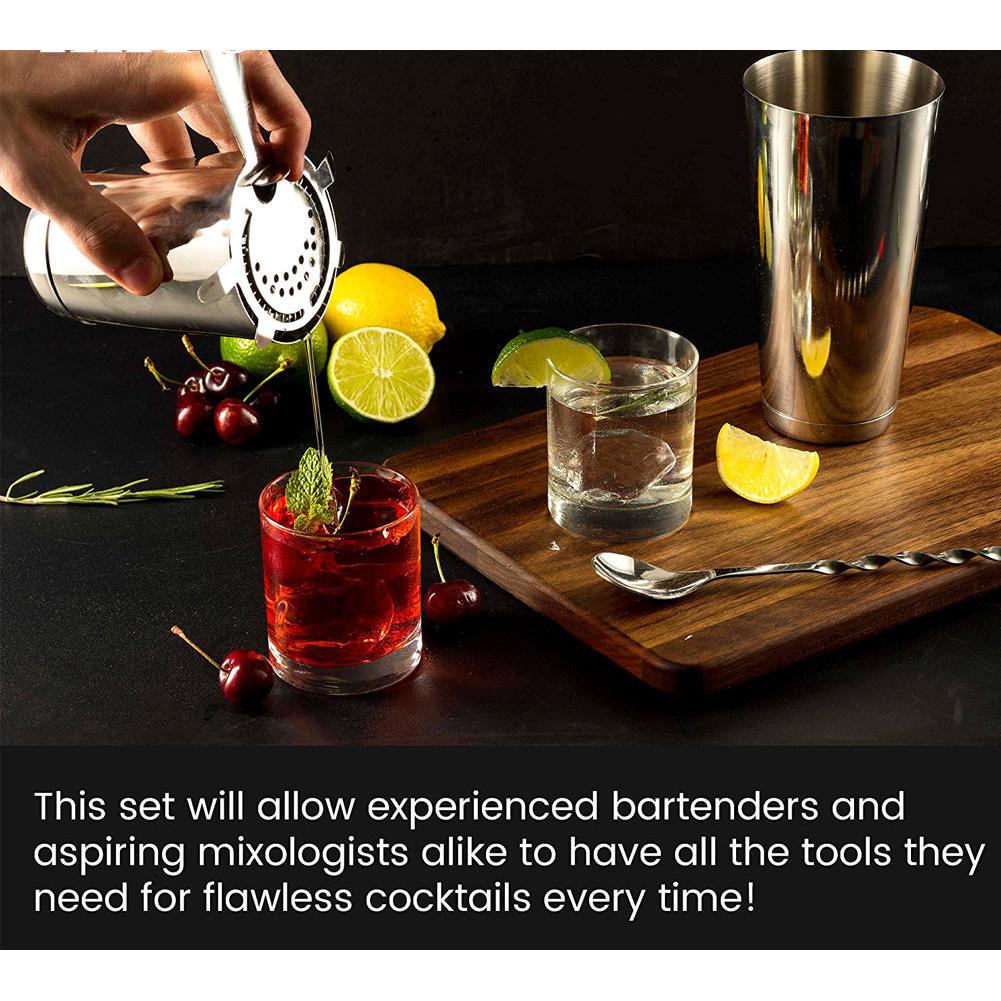 Stainless Steel Cocktail Shaker Bar Tool Set by HitMyNeed