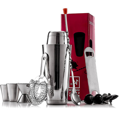 Stainless Steel Cocktail Shaker Bar Tool Set by HitMyNeed