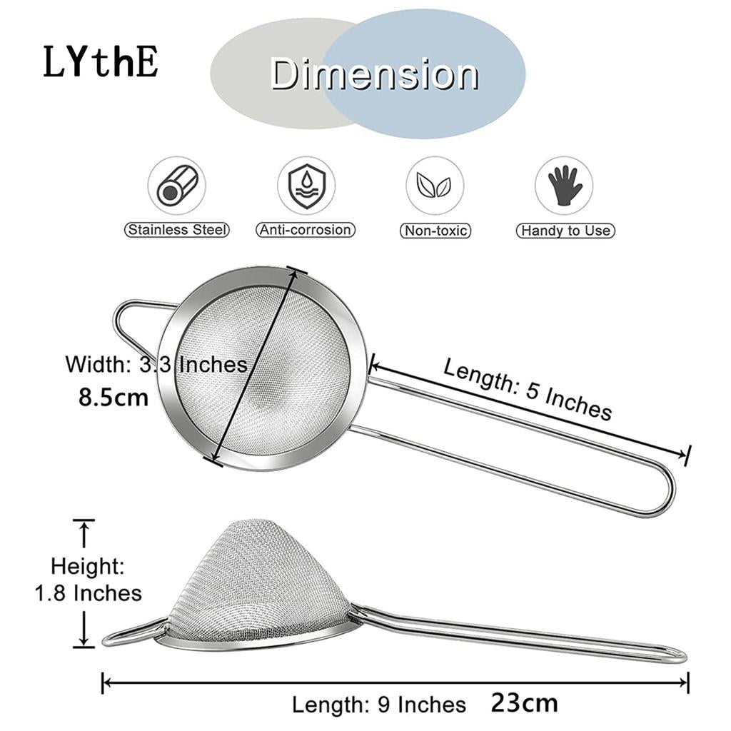 Stainless Steel Cocktail Sieve Strainer 9in by HitMyNeed