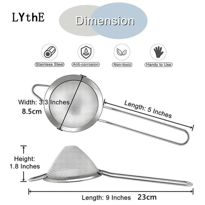 Stainless Steel Cocktail Sieve Strainer 9in by HitMyNeed