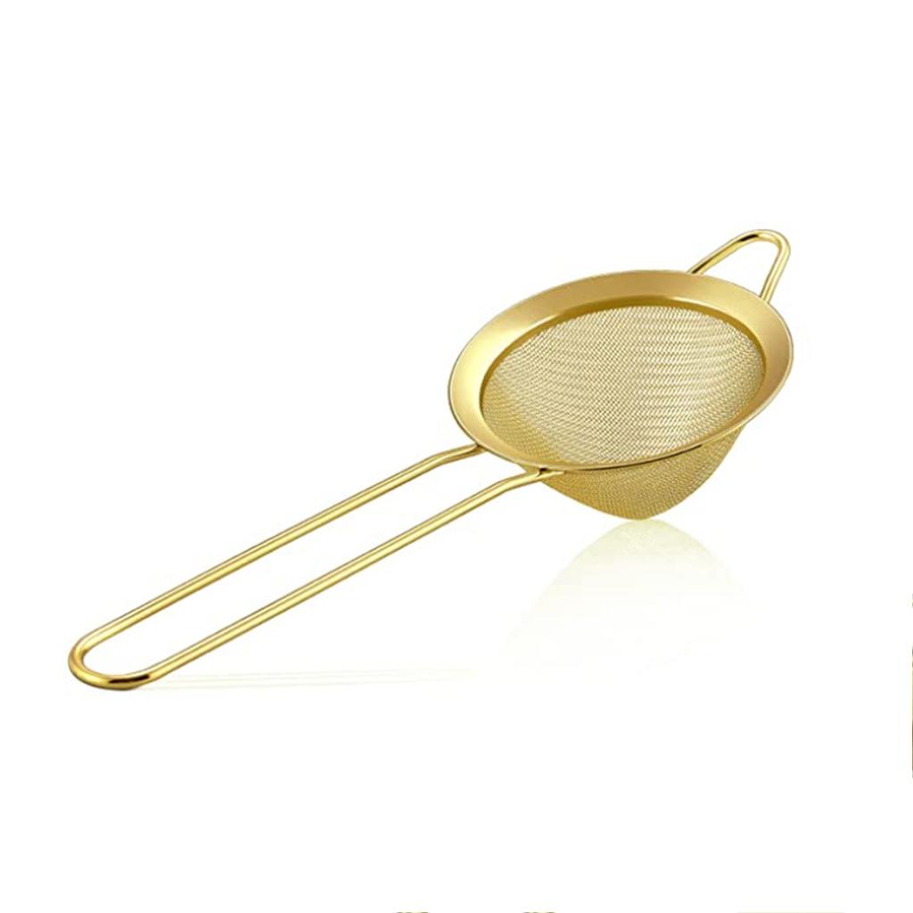 Stainless Steel Cocktail Sieve Strainer 9in gold by HitMyNeed
