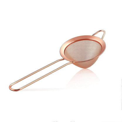 Stainless Steel Cocktail Sieve Strainer 9in rosegold by HitMyNeed