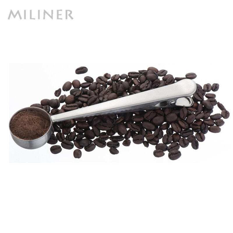 Stainless Steel Coffee Measuring Spoon with Bag Clip by HitMyNeed