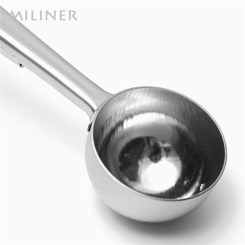 Stainless Steel Coffee Measuring Spoon with Bag Clip by HitMyNeed