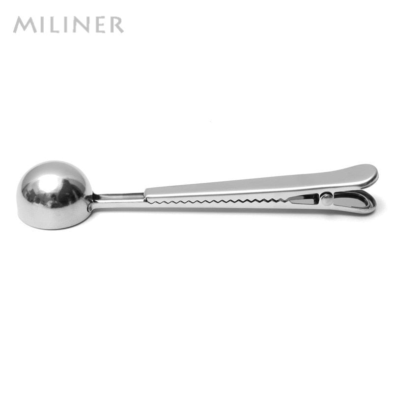 Stainless Steel Coffee Measuring Spoon with Bag Clip by HitMyNeed