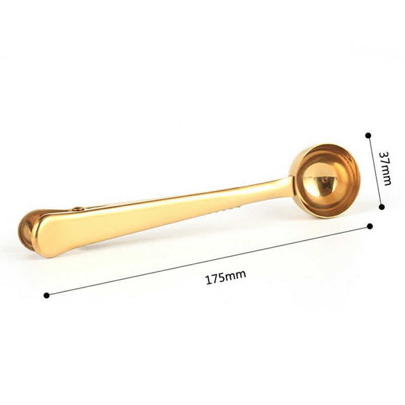 Stainless Steel Coffee Scoop Measuring Spoon Clip by HitMyNeed