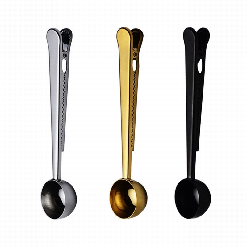 Stainless Steel Coffee Scoop Measuring Spoon Clip by HitMyNeed