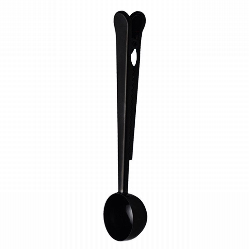 Stainless Steel Coffee Scoop Measuring Spoon Clip black by HitMyNeed