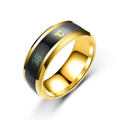 Stainless Steel Color-Changing Couples Mood Ring 6 ring-gold by HitMyNeed