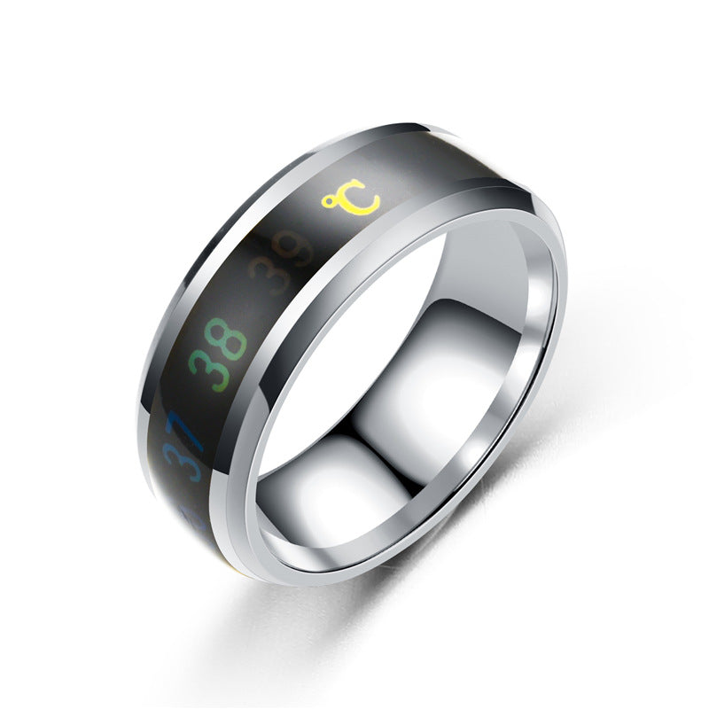 Stainless Steel Color-Changing Couples Mood Ring 6 ring-silver by HitMyNeed