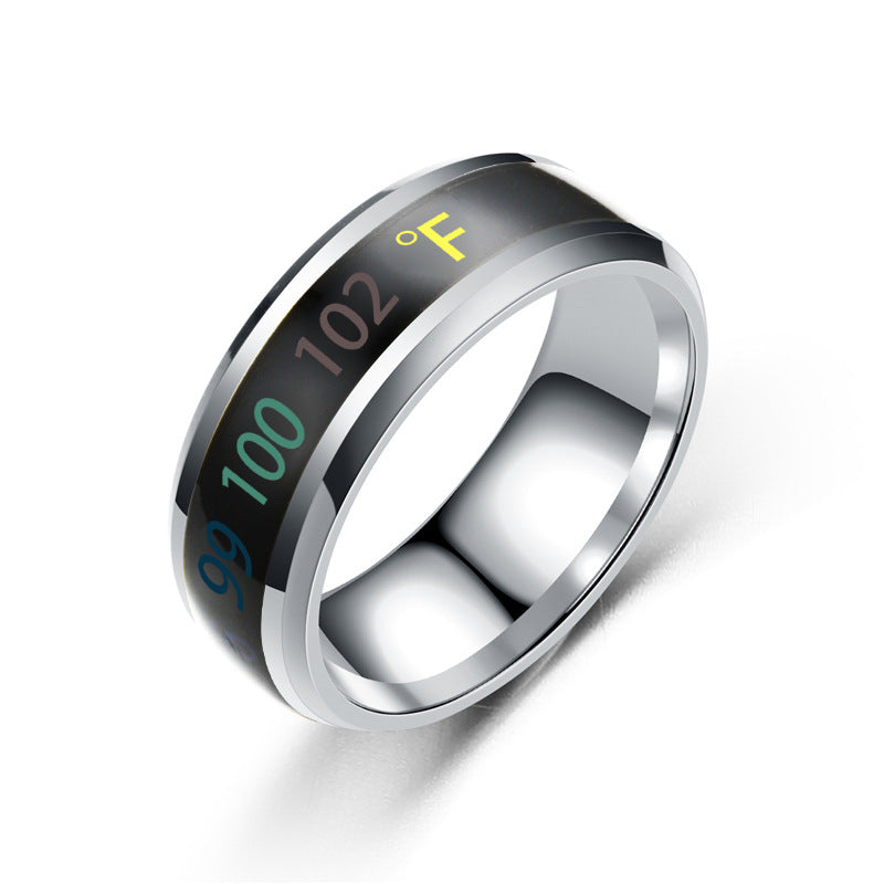 Stainless Steel Color-Changing Couples Mood Ring 6 ring-silver1 by HitMyNeed